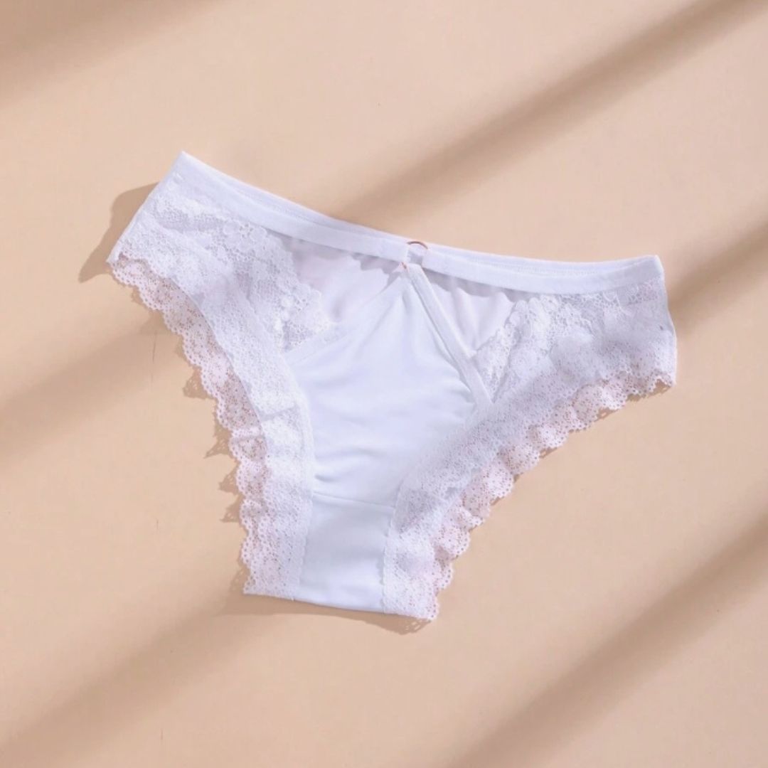 10 PCS Women's Lace Hollow Out Bikini Panties Iace Silk Seamless Multicolour Briefs Comfortable And Breathable Lingerie