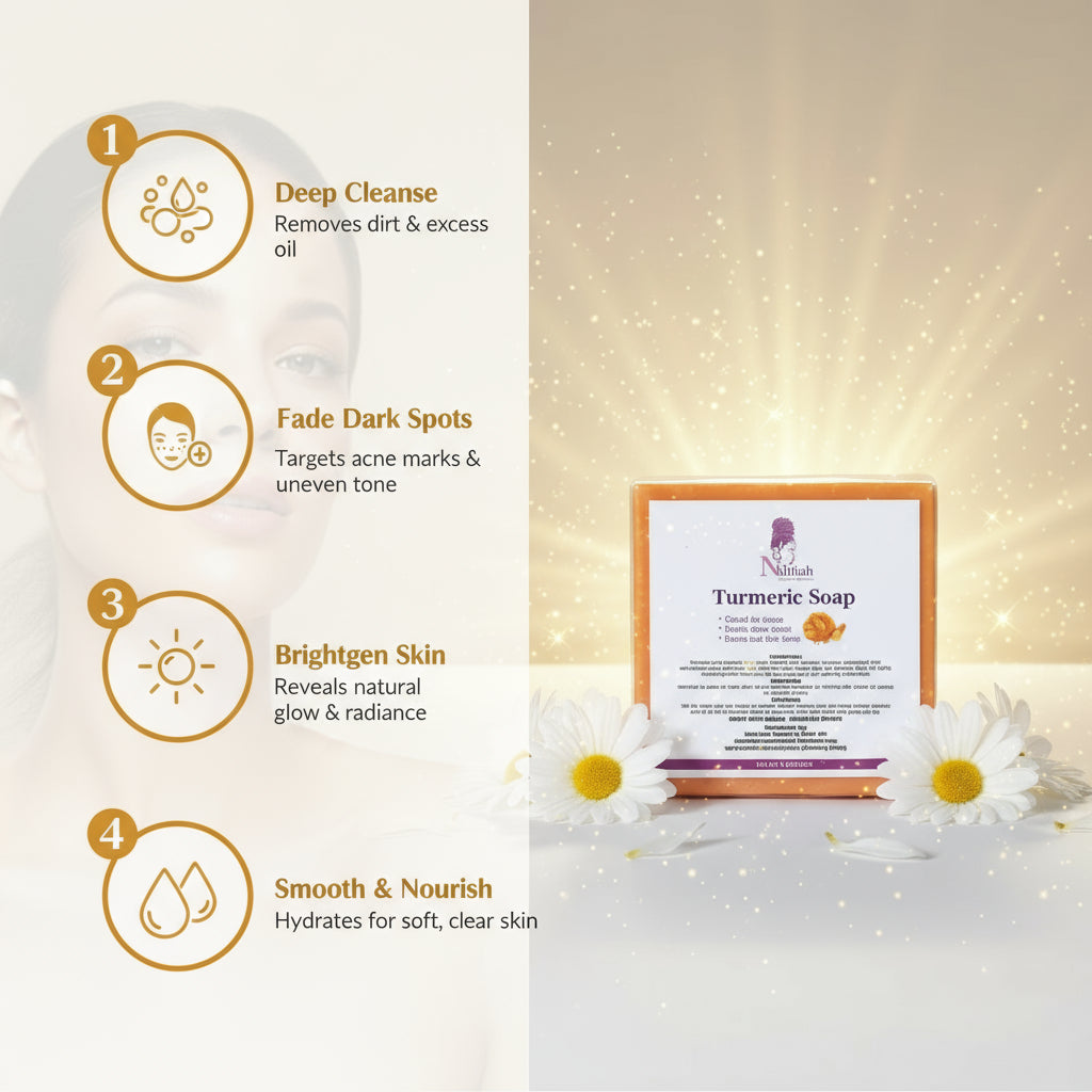 Turmeric Glow Soap - Natural Brightening & Anti-Acne Bar 3 and 6 Count