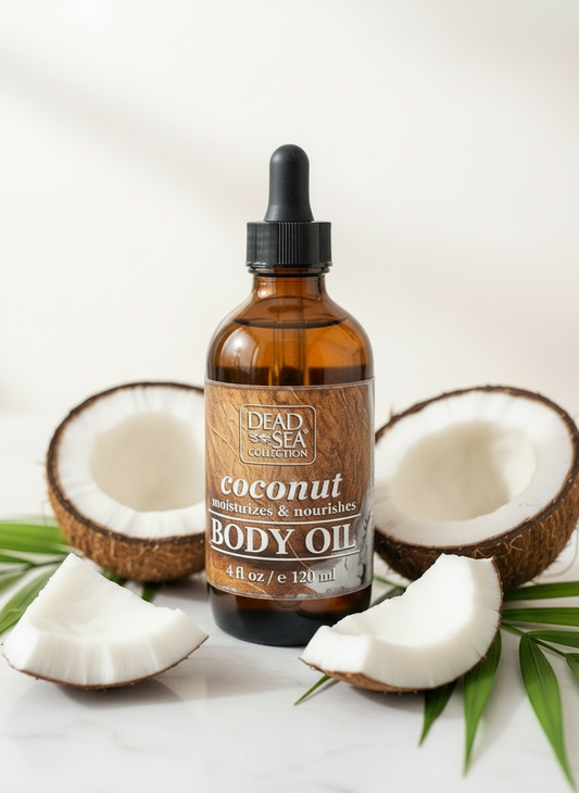 Dead Sea coconut oil close-up