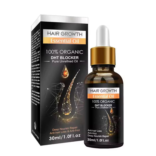 Organic Hair Growth Oil Biotin DHT Blocker - Hair Loss Treatment